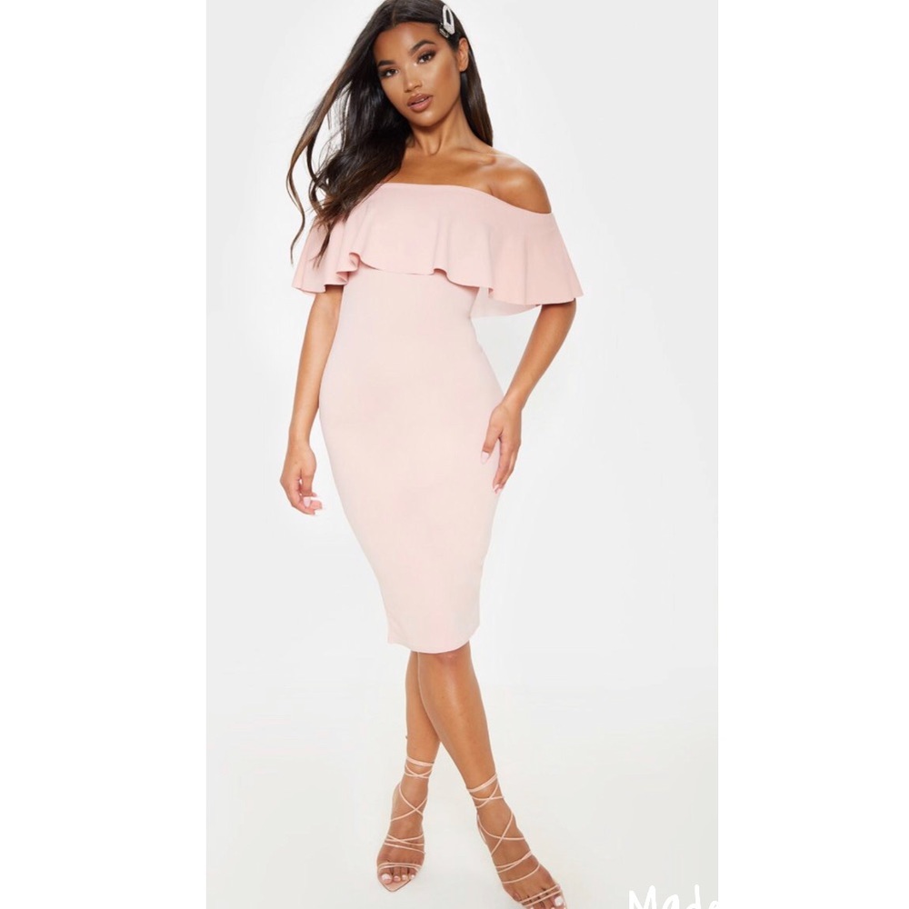 Blush midi Pretty Little Thing dress 💕